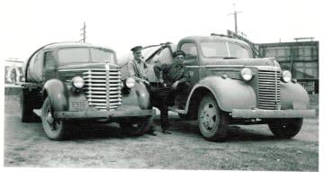 Chester Day with an early fuel truck