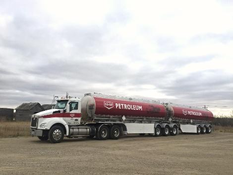 One of our B-Train fuel tankers near our terminal in Regina, Saskatchewan